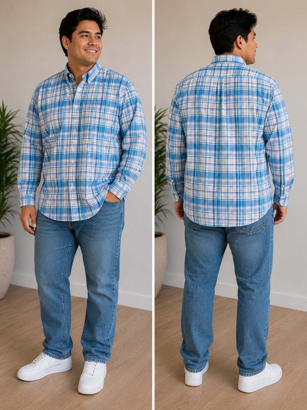 Peter Millar Men's Blue Plaid Button-Down Sport Shirt
M48JC